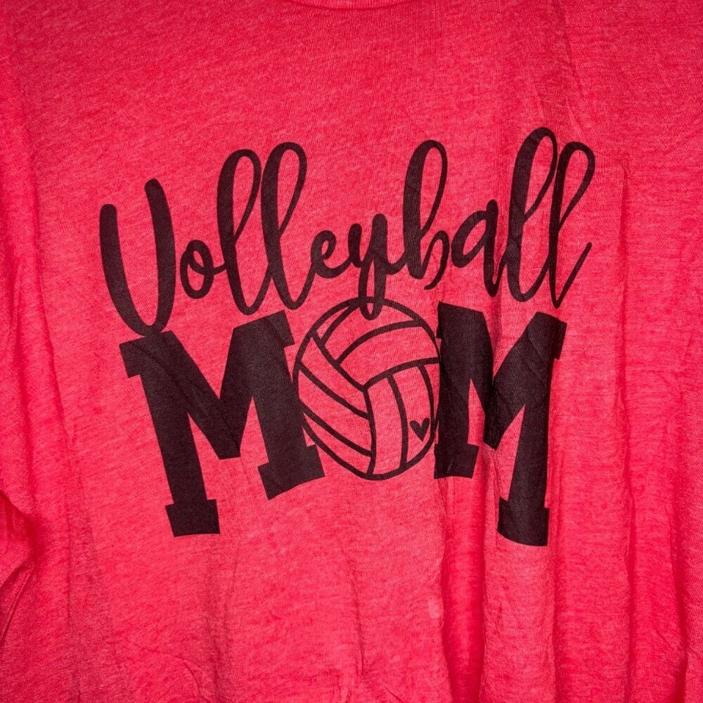 New Volleyball Mom Graphic Tee Womens 2xl Red Short Sleeve